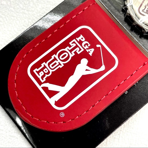 PGA Tour Golf Metallic Pocket Clip With Ball Marker Tango Red New - Picture 6 of 16